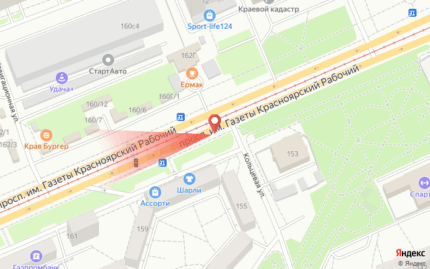 Енисейский тракт, 7,6 км до поста ДПС, выезд из города
