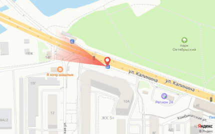 Калинина, напротив Норильской 2г, остановка