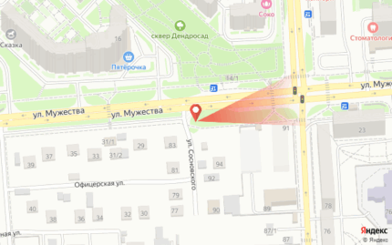 Мужества, пересечение с ул. Сосновского