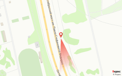 Остров Татышев, 117 м до подземного перехода при движении на левый берег