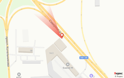 Северное шоссе 1, 50 метров по движению в город, в ст. Северного