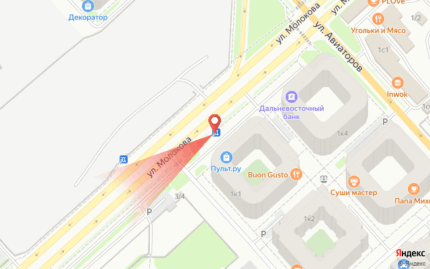 Молокова 1Г, остановка Иннокетьевский