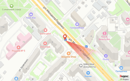 Красноярский рабочий 18а, остановка Крастэц