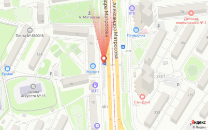 Матросова 14, остановка