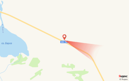 Въезд в город Заозерный, с п. Бородино