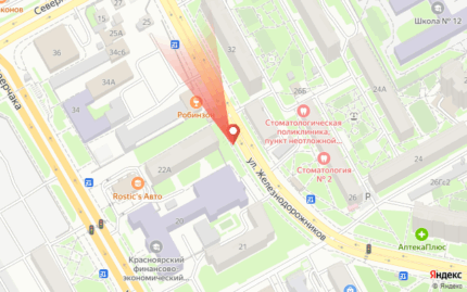 Железнодорожников 26, остановка