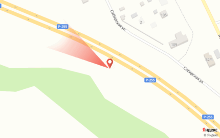 Фед. автодорога М 53, 2 км после поста ДПС, въезд в город