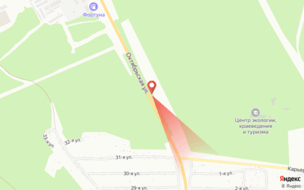 Октябрьское шоссе, въезд в город Зеленогорск