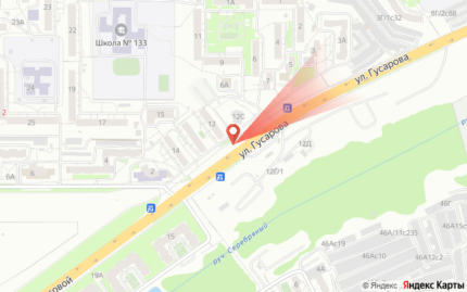 Елены Стасовой, напротив дома по ул. Гусарова 12