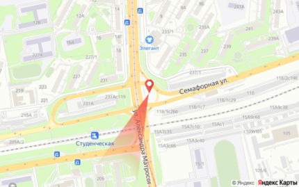 Матросова, кольцевая развязка с ул. Матросова/Семафорная, со стороны ул. Свердловская