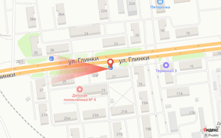 Глинки 21, остановка