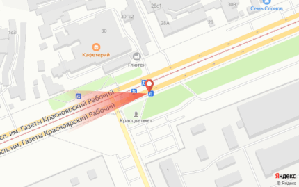 Красноярский рабочий 30, напротив остановка Хлебозавод