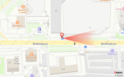 Взлетная 48, остановка БТИ